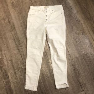 Madewell 10” High Rise Skinny (White)